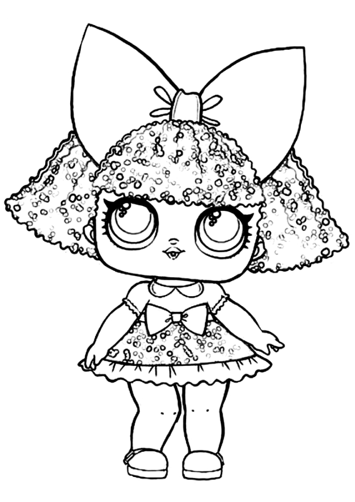 Coloring page Glitter Queen Print